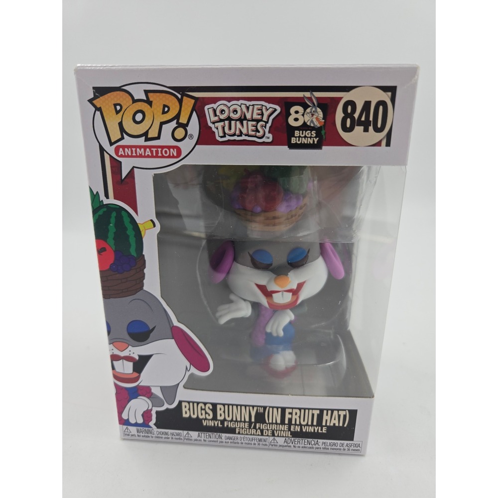 Funko Pop Animation Looney Tunes Bugs Bunny 840 In Fruit Hat Vinyl Figure
